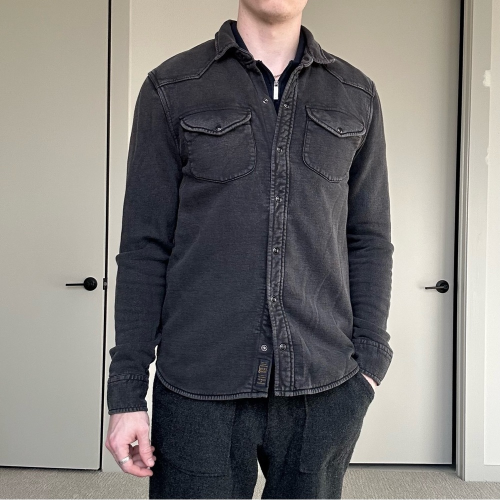 Lucky Brand pearl snap button shirt jacket - Picture 2 of 8